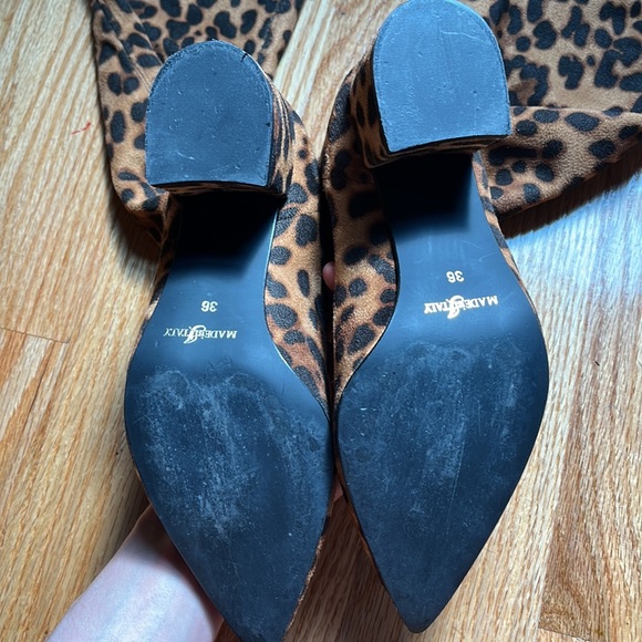 Vintage Leopard Cheetah Animal Print Knee High Boots - Picture 2 of 3